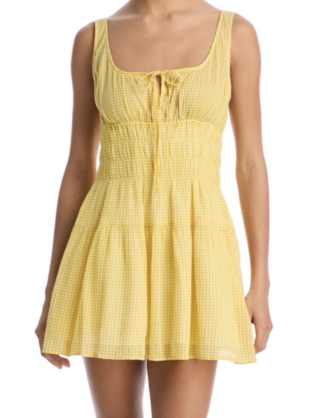 Ciao Lucia Gianluca Cotton Dress, Sun Yellow, Size XL (12-14), MSRP $345